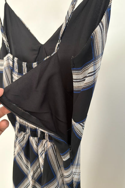 Vintage Trace Plaid Cami Maxi Dress