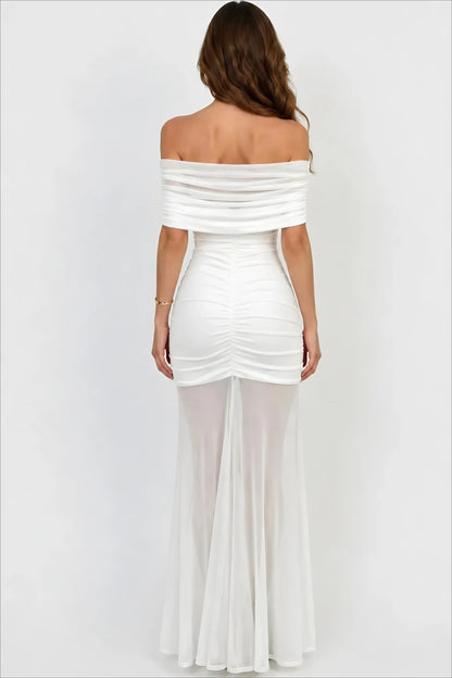 Smocked Strapless with Cover-Up Midi Dress