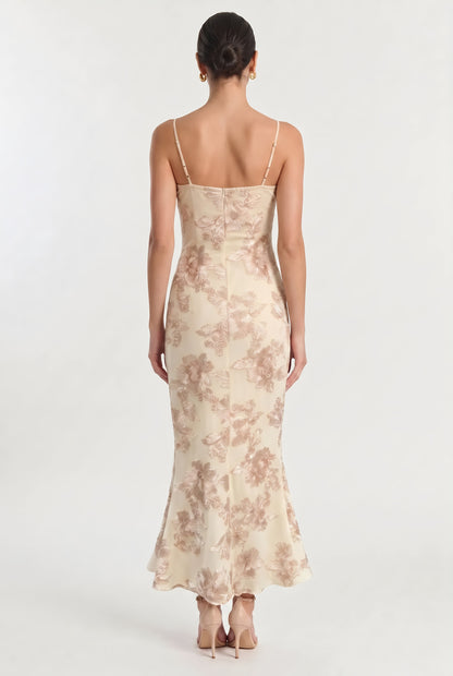 Elegant French Lace Cami Maxi Dress