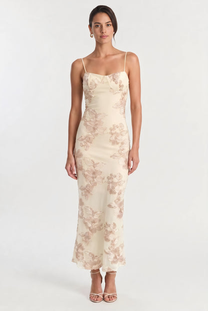 Elegant French Lace Cami Maxi Dress