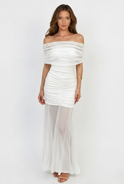 Smocked Strapless with Cover-Up Midi Dress