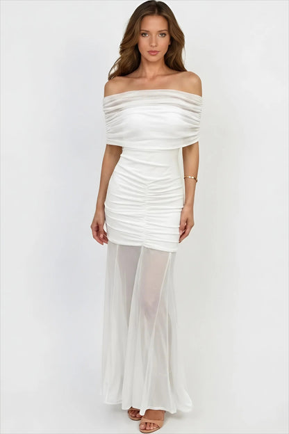 Smocked Strapless with Cover-Up Midi Dress