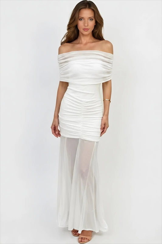 Smocked Strapless with Cover-Up Midi Dress