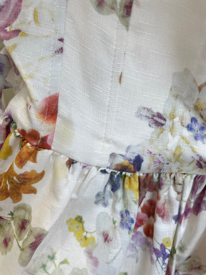 The Boned Floral Pleated Cami Midi Dress