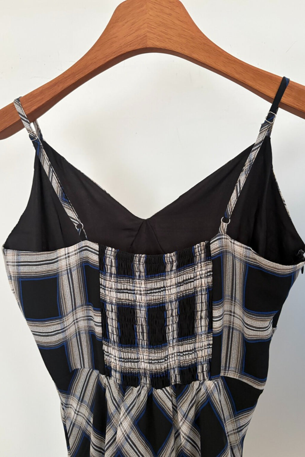 Vintage Trace Plaid Cami Maxi Dress