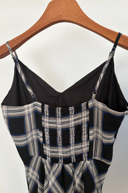 Vintage Trace Plaid Cami Maxi Dress