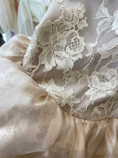 The Rose Jacquard Cinched-Waist Midi Dress